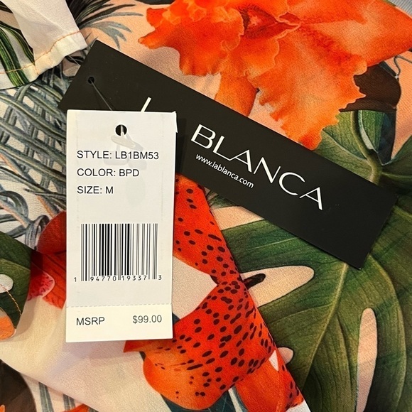 LA BLANCA Bird of Paradise Tropicalia Belted Swimsuit Coverup - Picture 5 of 6